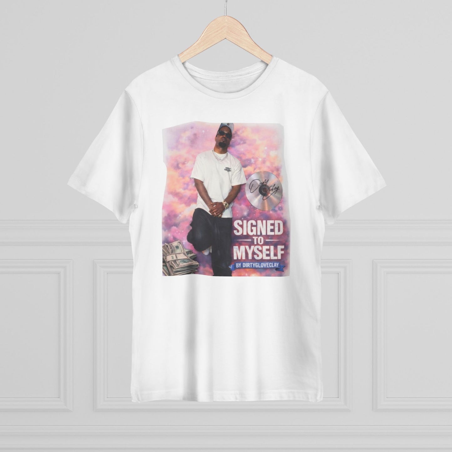 DirtyGloveCjay | Signed To Myself Girly Graphic T-Shirt — Vintage Rap Photo Tee