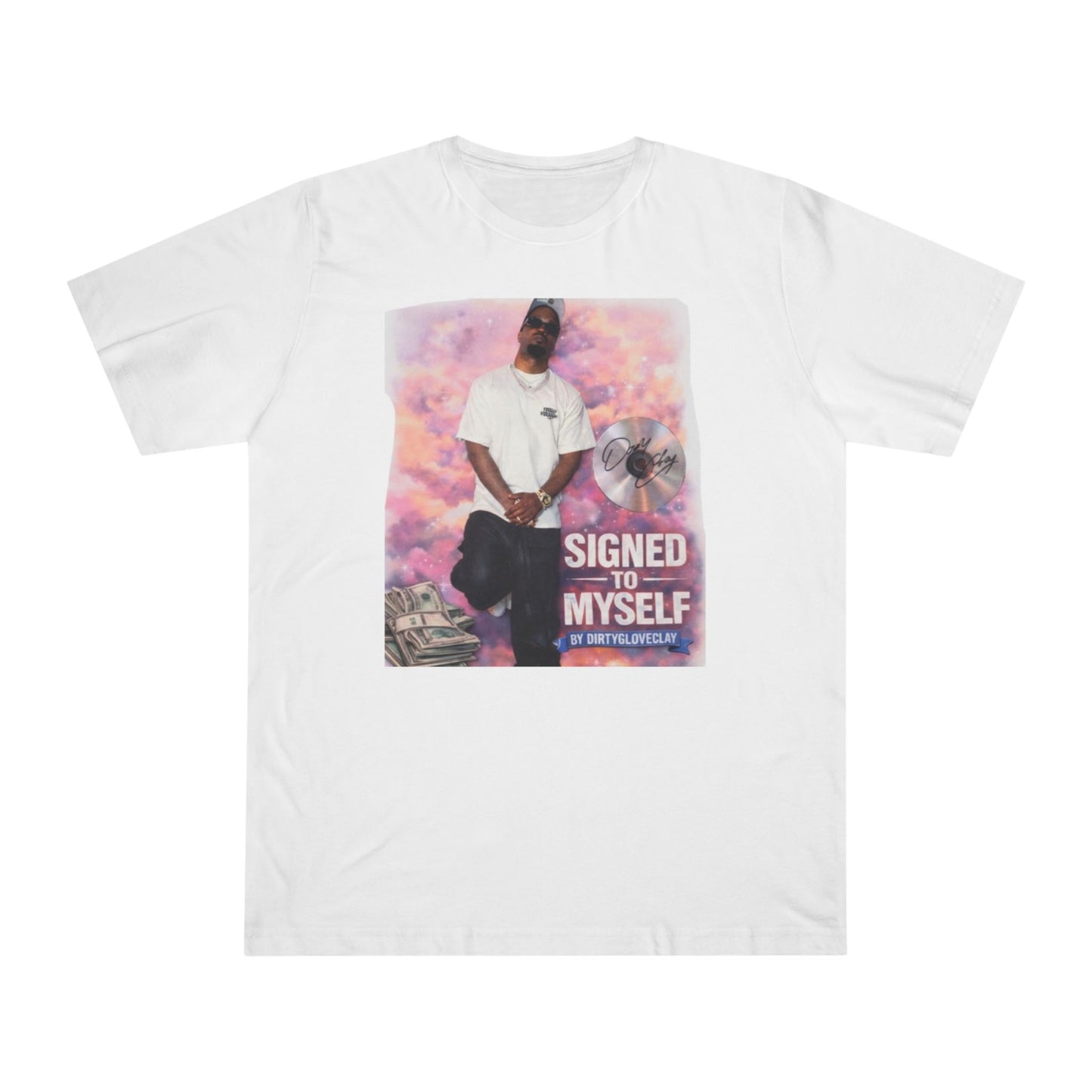 DirtyGloveCjay | Signed To Myself Girly Graphic T-Shirt — Vintage Rap Photo Tee