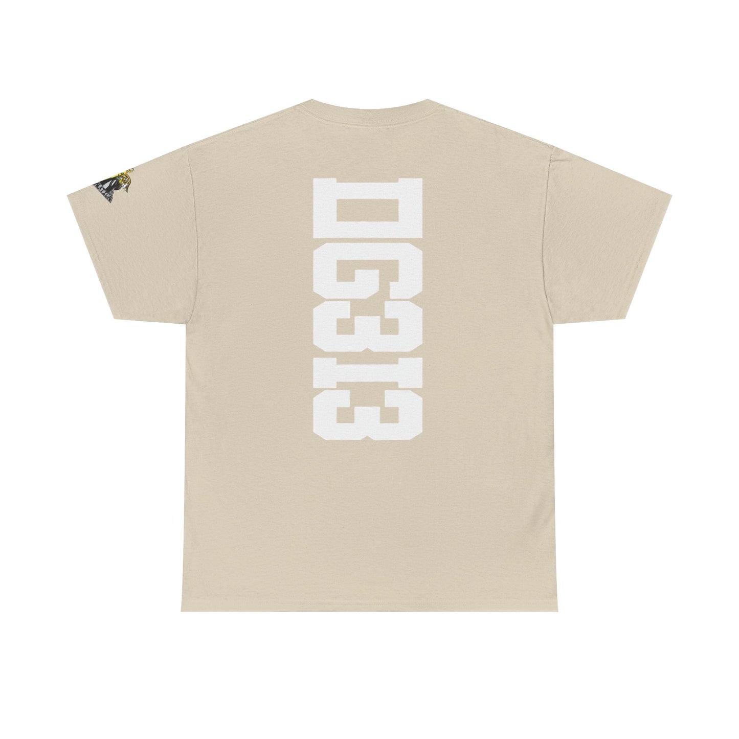 DG313 Graphic Tee — Back Print with Sleeve Crest