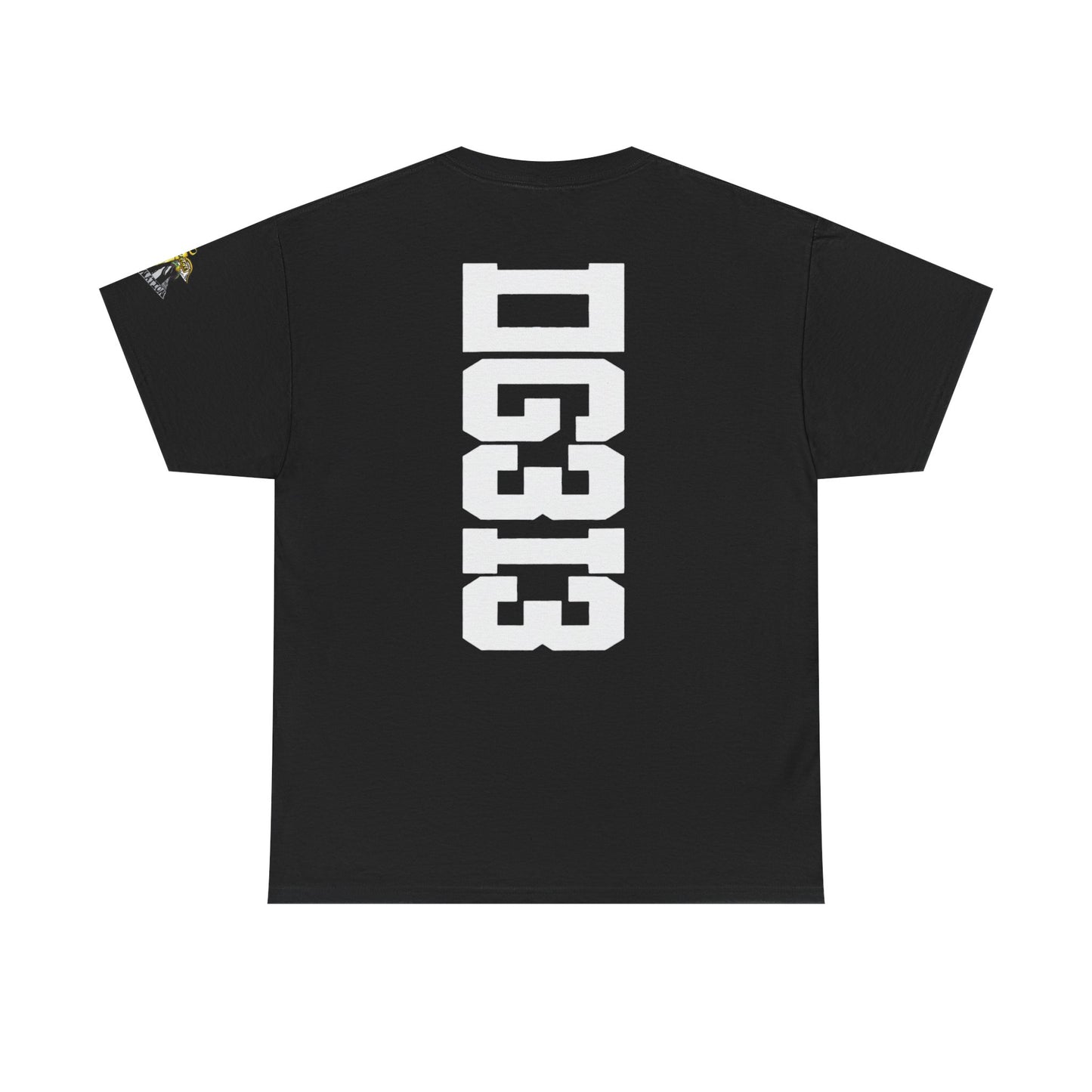 DG313 Graphic Tee — Back Print with Sleeve Crest
