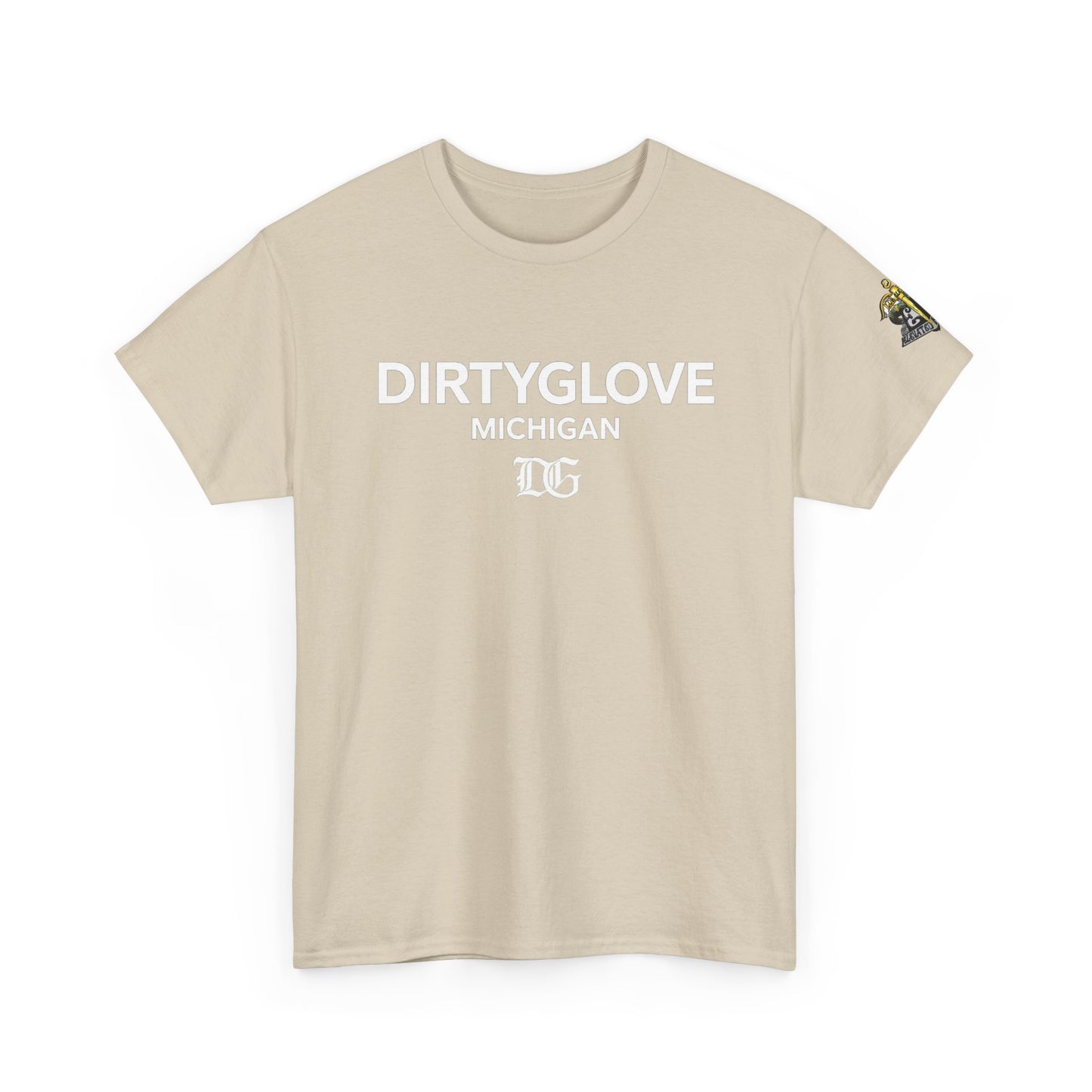 DG313 Graphic Tee — Back Print with Sleeve Crest